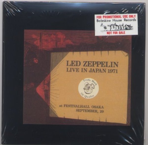 Photo1: Promo/ Sample! Black envelope!  Led Zeppelin "Live In Japan 1971" Boleskine House Records (1)