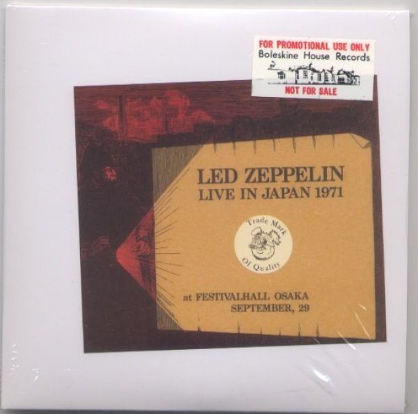 Photo1: Promo/ Sample! White envelope!  Led Zeppelin "Live In Japan 1971" Boleskine House Records (1)