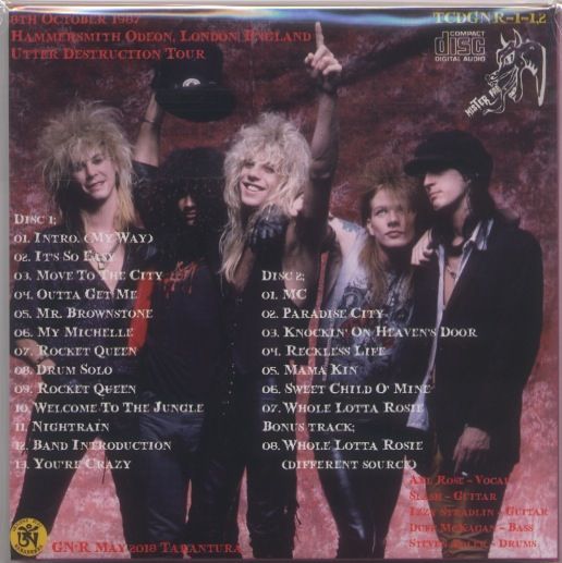 Guns N' Roses From Nightbreak Til Dawn 4 CD Great Western Forum